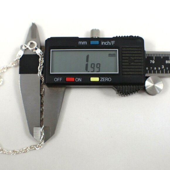 VTG 925 Sterling Silver Bracelet 7in Rope Chain 2mm Milor Italy 3.57g Stamped - Picture 6 of 7